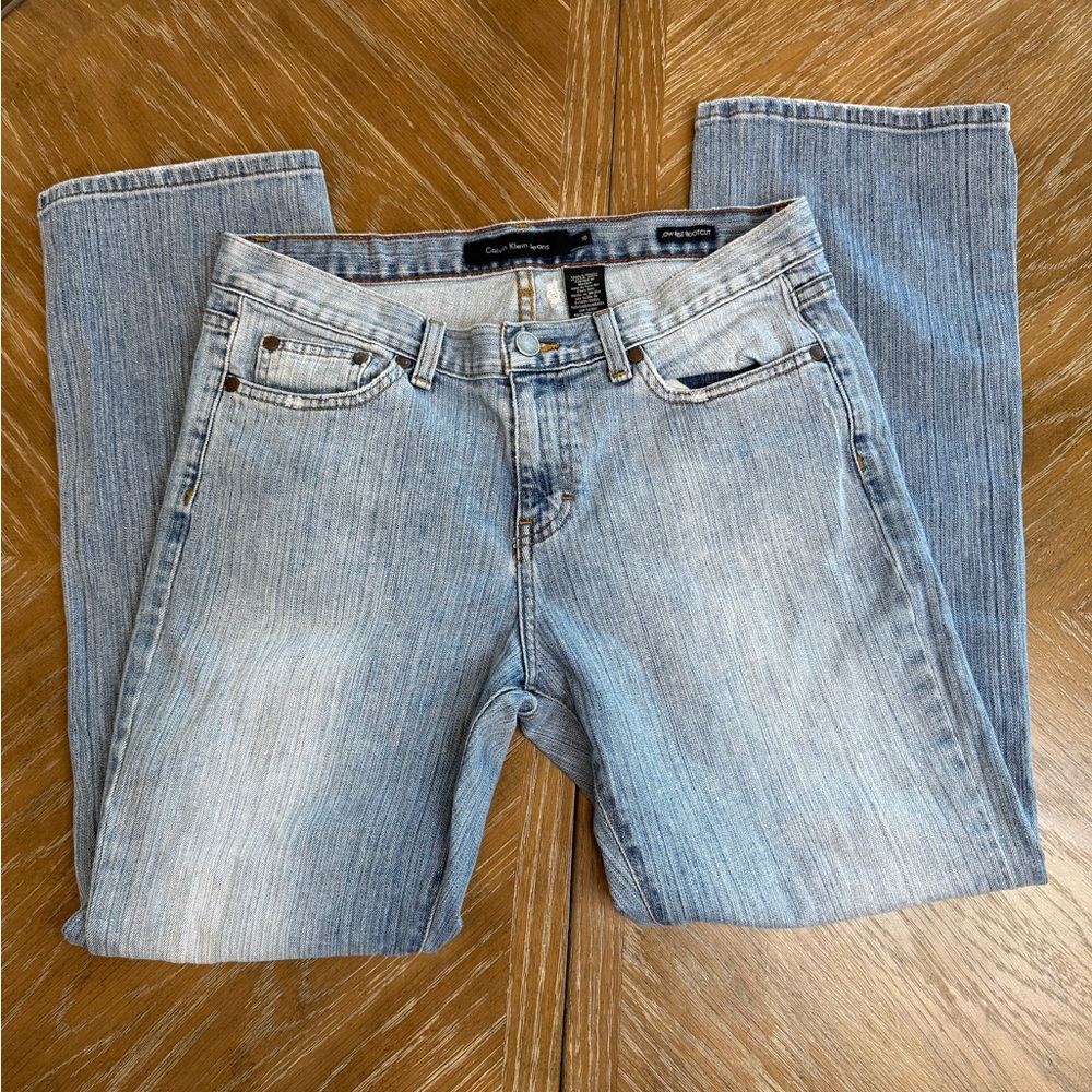 Calvin Klein low rise bootcut Jeans Light Blue Denim